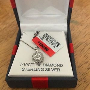 1/10ct diamond sterling silver necklace